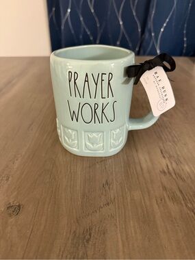 Rae Dunn Prayer Works Mug - Light Blue